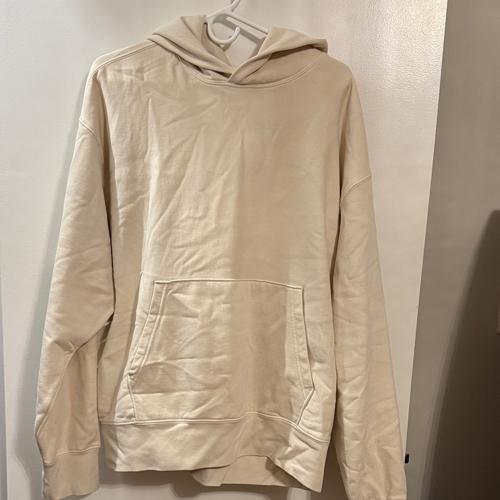 American Eagle Outfitters Cream Hoodie Sweater